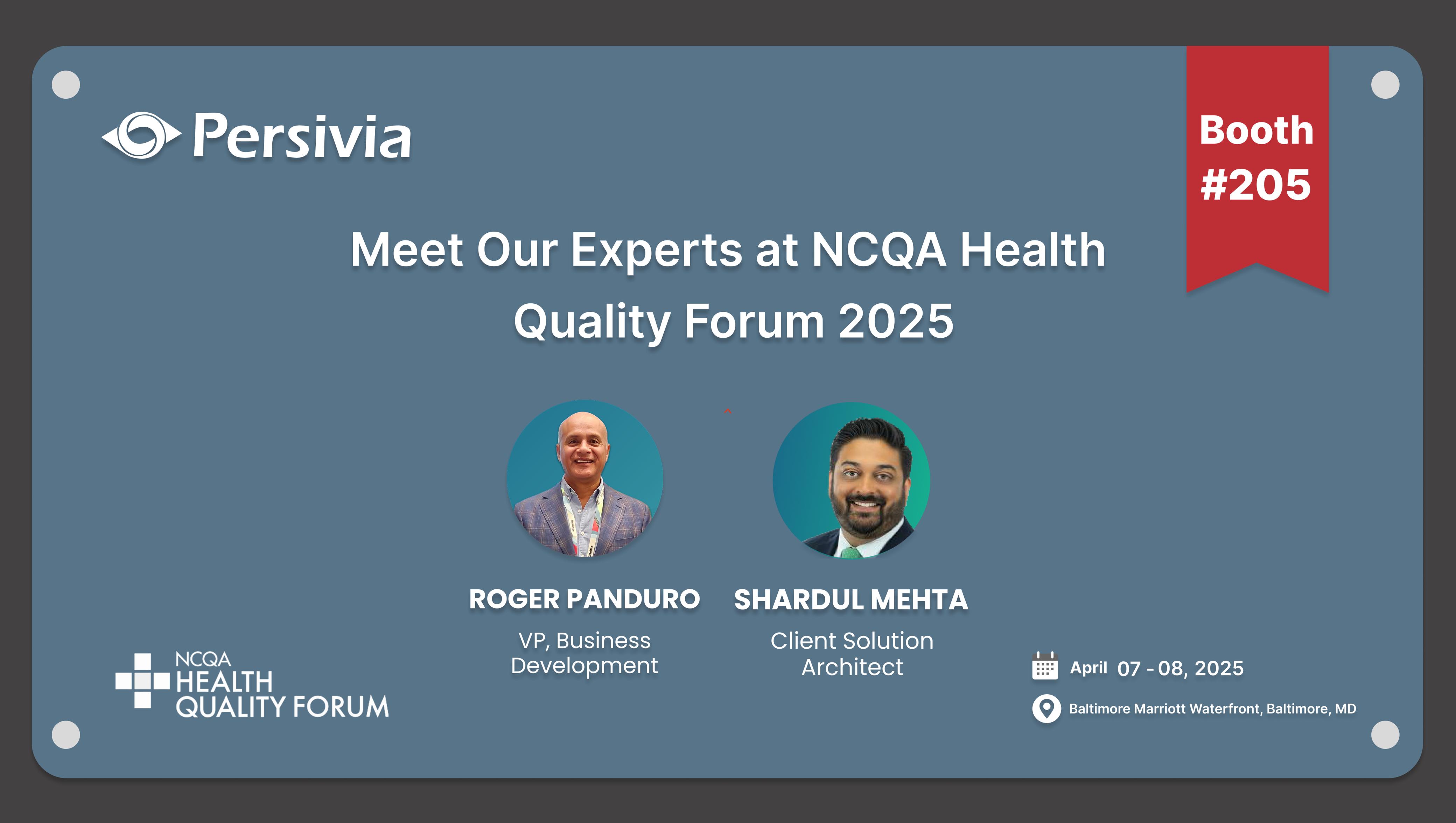 Persivia is Exhibiting at the NCQA Health Quality Forum 2025